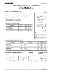 Datasheet DF3A6.8LFU manufacturer Toshiba