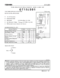 Datasheet GT15J301 manufacturer Toshiba