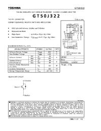Datasheet GT50J322 manufacturer Toshiba