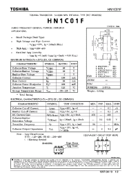 Datasheet HN1C01F manufacturer Toshiba