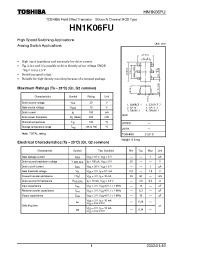 Datasheet HN1K06FU manufacturer Toshiba