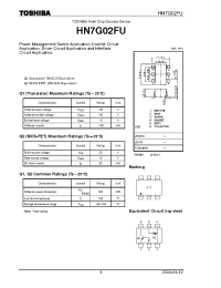 Datasheet HN7G02FU manufacturer Toshiba