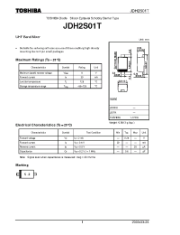 Datasheet JDH2S01T manufacturer Toshiba