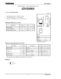 Datasheet JDV2S06S manufacturer Toshiba