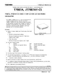 Datasheet JT7987AY-CS manufacturer Toshiba