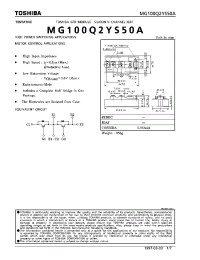 Datasheet MG100Q2YS50A manufacturer Toshiba