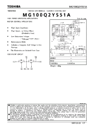 Datasheet MG100Q2YS51A manufacturer Toshiba