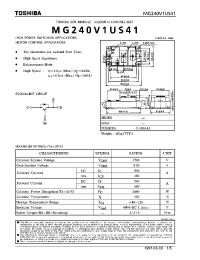 Datasheet MG240V1US41 manufacturer Toshiba