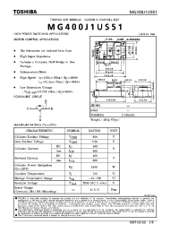 Datasheet MG400J1US51 manufacturer Toshiba