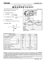 Datasheet MG400Q1US41 manufacturer Toshiba