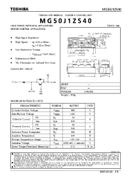 Datasheet MG50J1ZS40 manufacturer Toshiba