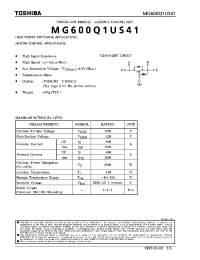 Datasheet MG600Q1US4 manufacturer Toshiba
