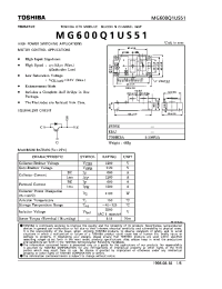 Datasheet MG600Q1US51 manufacturer Toshiba