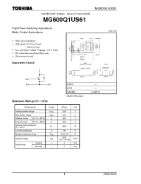 Datasheet MG600Q1US61 manufacturer Toshiba