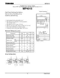 Datasheet MP4015 manufacturer Toshiba