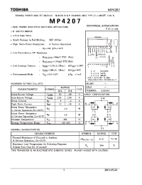 Datasheet MP4207 manufacturer Toshiba
