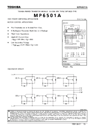 Datasheet MP6501A manufacturer Toshiba