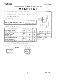 Datasheet MT6C03AE manufacturer Toshiba
