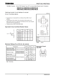 Datasheet RN2701JE manufacturer Toshiba