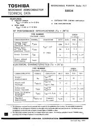 Datasheet S8834 manufacturer Toshiba