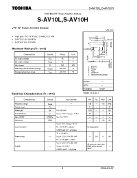 Datasheet S-AV10H manufacturer Toshiba