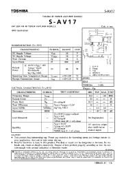 Datasheet S-AV17 manufacturer Toshiba
