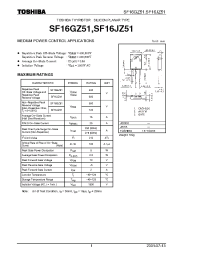 Datasheet SF16GZ51 manufacturer Toshiba