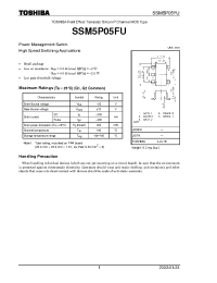 Datasheet SSM5P05FU manufacturer Toshiba