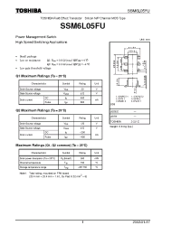 Datasheet SSM6L05FU manufacturer Toshiba