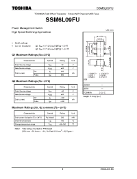 Datasheet SSM6L09FU manufacturer Toshiba