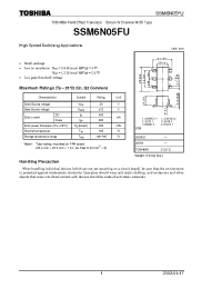 Datasheet SSM6N05FU manufacturer Toshiba