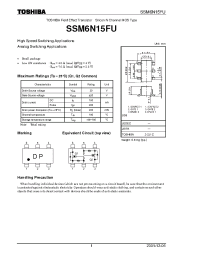 Datasheet SSM6N15FU manufacturer Toshiba