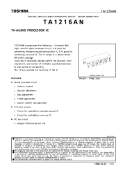 Datasheet TA1216AN manufacturer Toshiba