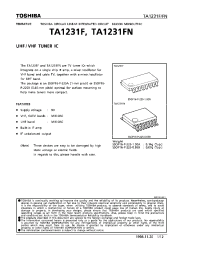 Datasheet TA1231F manufacturer Toshiba