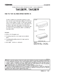 Datasheet TA1287 manufacturer Toshiba