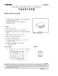 Datasheet TA2015FN manufacturer Toshiba