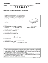 Datasheet TA2061AF manufacturer Toshiba