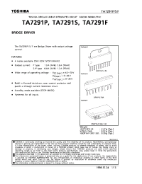 Datasheet TA7291P manufacturer Toshiba