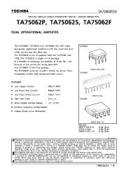 Datasheet TA75062 manufacturer Toshiba