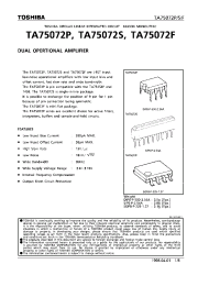 Datasheet TA75072S manufacturer Toshiba
