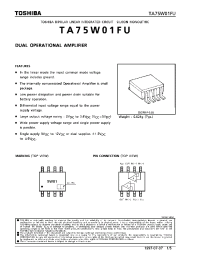 Datasheet TA75W01FU manufacturer Toshiba