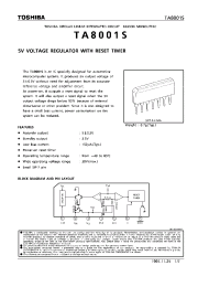 Datasheet TA8001S manufacturer Toshiba