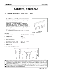 Datasheet TA8002S manufacturer Toshiba