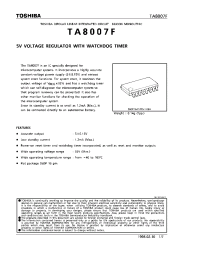 Datasheet TA8007F manufacturer Toshiba