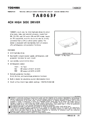 Datasheet TA8063F manufacturer Toshiba