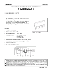 Datasheet TA8066AS manufacturer Toshiba