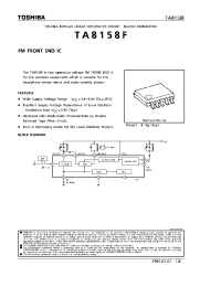 Datasheet TA8158F manufacturer Toshiba