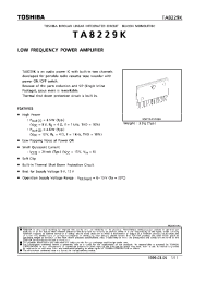 Datasheet TA8229K manufacturer Toshiba
