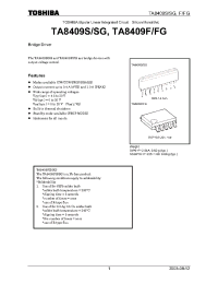 Datasheet TA8409SG manufacturer Toshiba