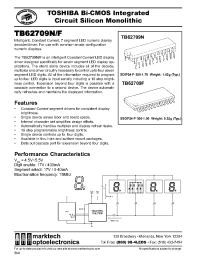 Datasheet TB62709 manufacturer Toshiba